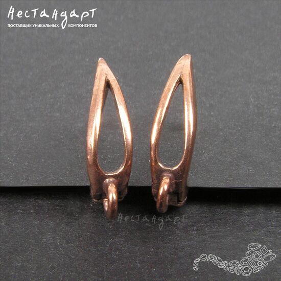 Швензы Tear Patina Copper 15х4 мм (пара), изображение 2