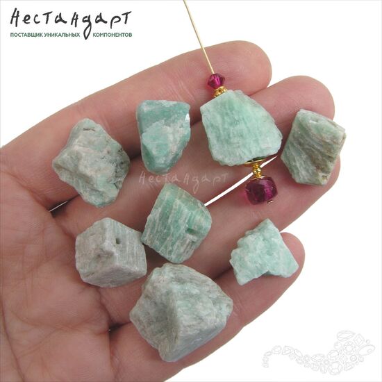 Амазонит натуральный Rough Nugget 13-20 мм, изображение 2