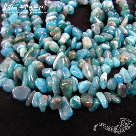 Апатит натуральный Free Form 5-12 мм (нить 20 см), изображение 3