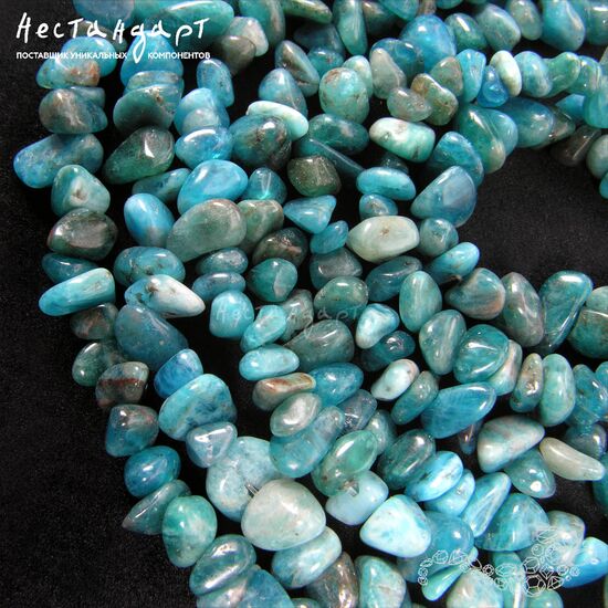 Апатит натуральный Free Form 5-12 мм (нить 20 см), изображение 6