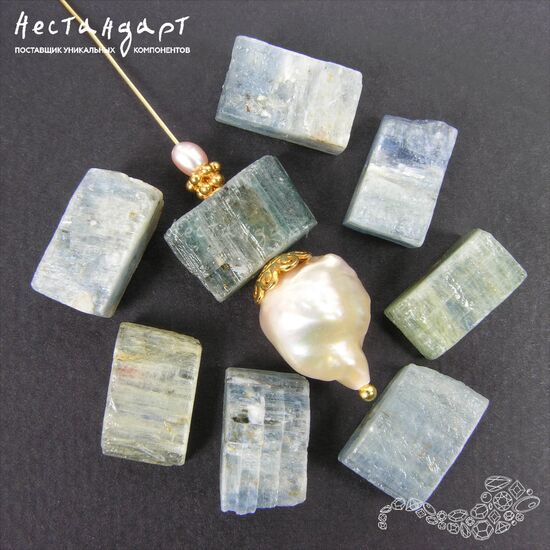 Кианит натуральный Wild Square 15х9 мм, изображение 3