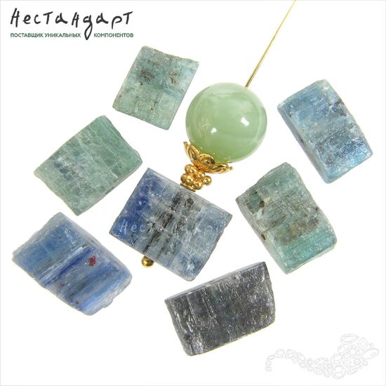 Кианит натуральный Wild Square 15х9 мм, изображение 4