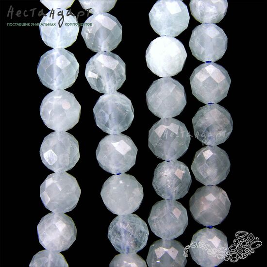 Берилл-аквамарин натуральный Faceted Ball 8-8,5 мм