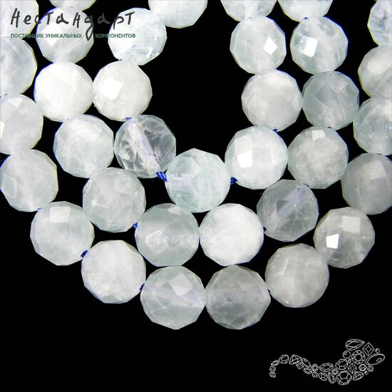Берилл-аквамарин натуральный Faceted Ball 8-8,5 мм, изображение 3