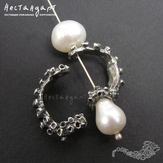 Бусина-рамка Octopus Silver Plated 21х14 мм