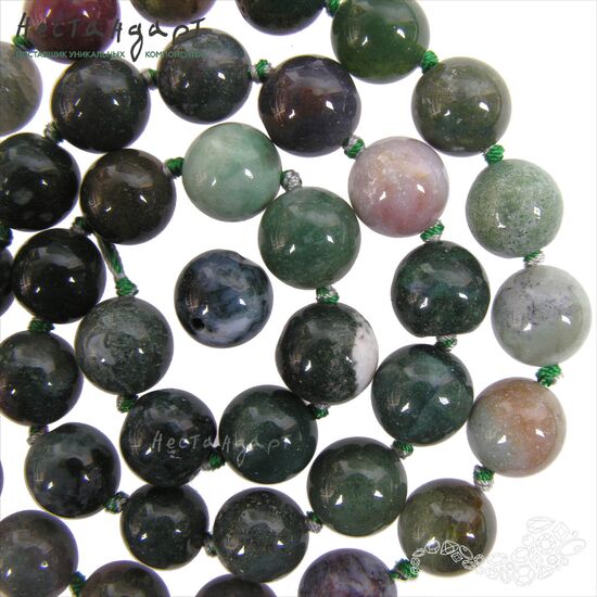 Халцедон натуральный Indian Moss 10 мм (уп. 6 шт), изображение 4