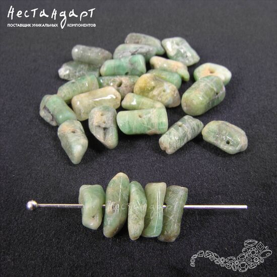 Берилл-изумруд натуральный необработанный 7-13 мм (уп.10 шт.), изображение 3