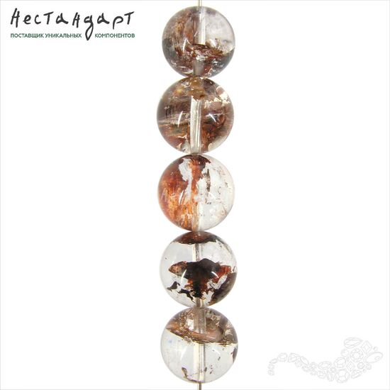 Кварц прозрачный с включениями гематита Mystic Balle 14 мм, изображение 5