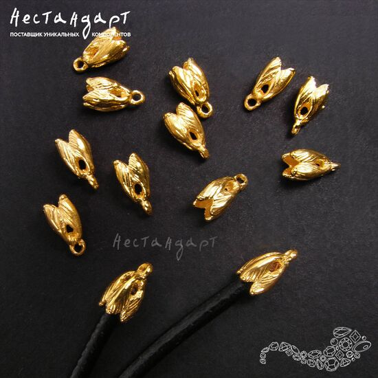 Концевик Mini Tulip Gold Plated 8х4 мм, изображение 3