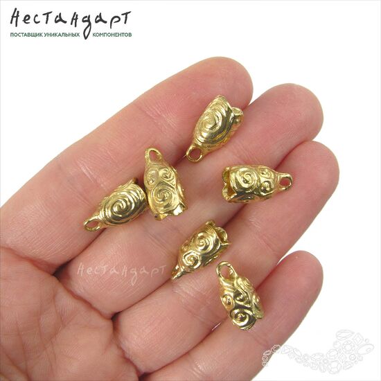 Концевик с петлей VanGogh латунь 15х8 мм, изображение 2