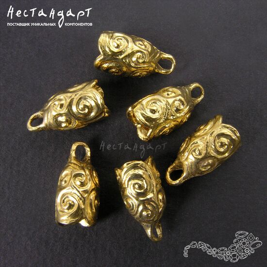 Концевик с петлей VanGogh латунь 15х8 мм, изображение 3