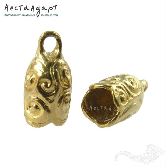 Концевик с петлей VanGogh латунь 15х8 мм, изображение 4