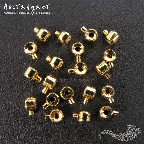 Кримп зажимной Flat One Touch Gold Plated 3х2 мм, изображение 3