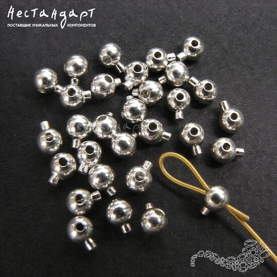 Кримп зажимной Ball One Touch Rhodium 3 мм