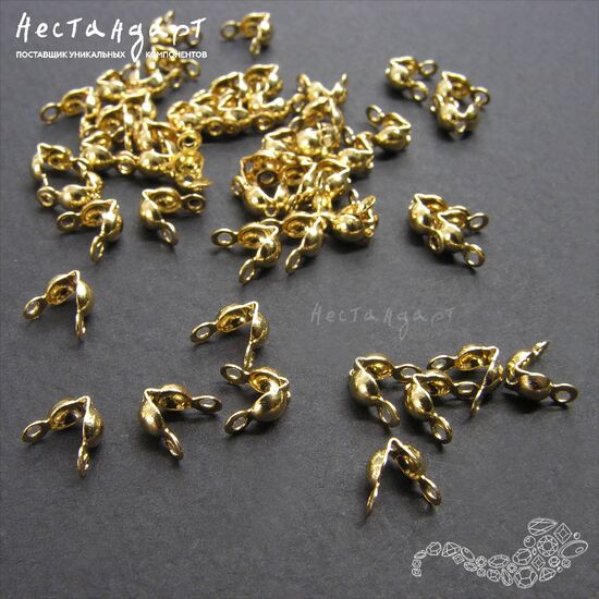 Каллот для узла Gold Plated 3 мм (уп. 10 шт)