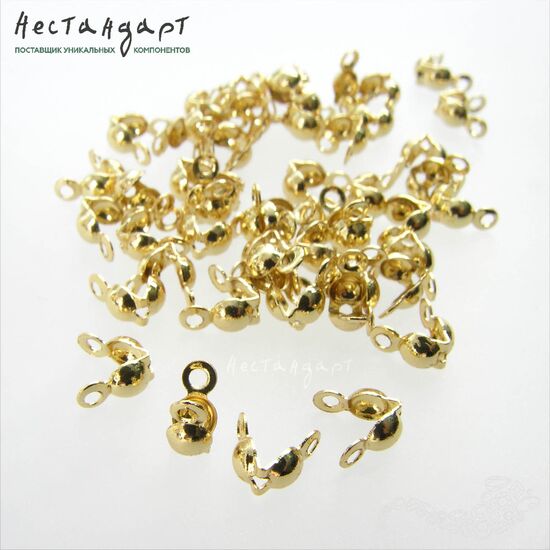Каллот для узла Gold Plated 3 мм (уп. 10 шт), изображение 2