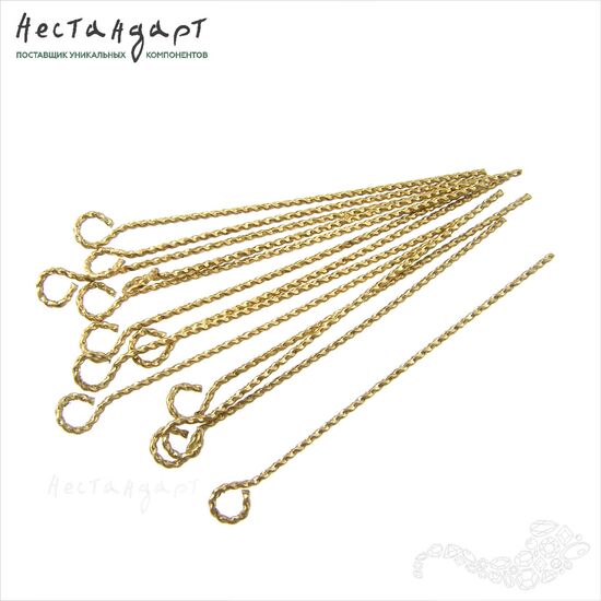 Декоративный пин Twisted Loop 40х0,7 мм (уп. 10 шт)