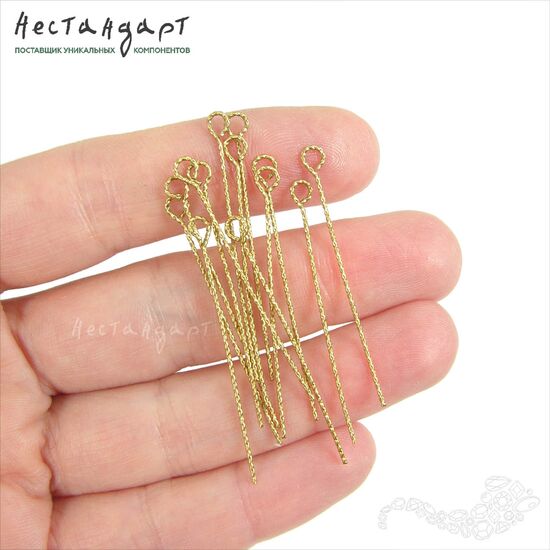 Декоративный пин Twisted Loop 40х0,7 мм (уп. 10 шт), изображение 2