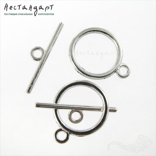 Замок-тогл Laconic Antique Silver 14 мм, изображение 2