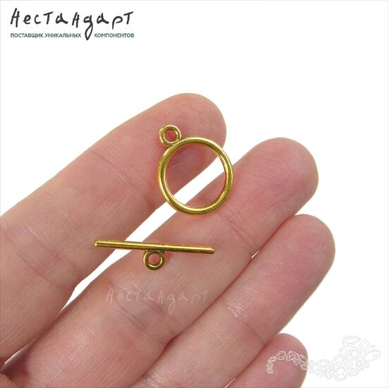 Замок-тогл Laconic Antique Gold 14 мм, изображение 2