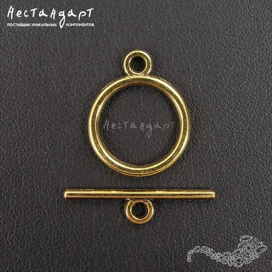 Замок-тогл Laconic Antique Gold 14 мм, изображение 3