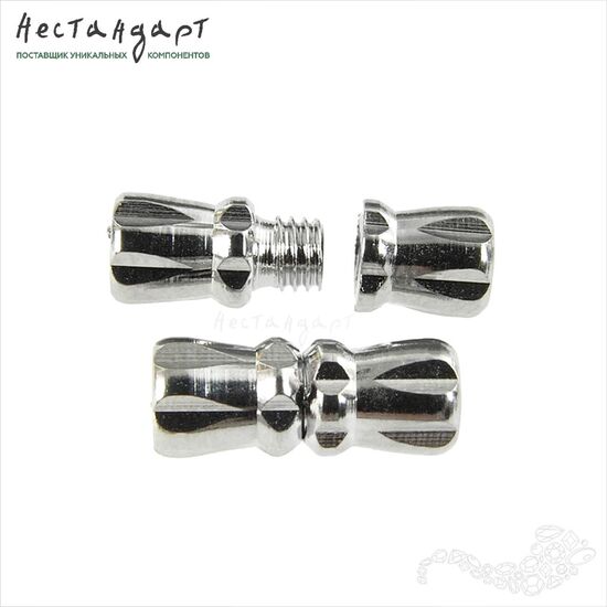 Замок винтовой Classic Rhodium 11х5 мм, изображение 3