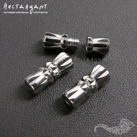 Замок винтовой Classic Rhodium 11х5 мм, изображение 4