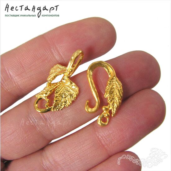 Авторский замок-крючок Flora Gold Plated 41 мм, изображение 2