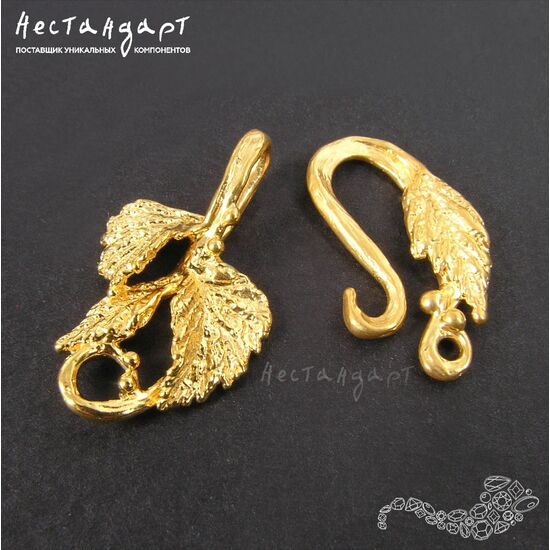 Авторский замок-крючок Flora Gold Plated 41 мм, изображение 3
