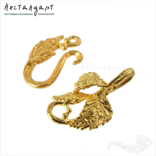 Авторский замок-крючок Flora Gold Plated 41 мм, изображение 4