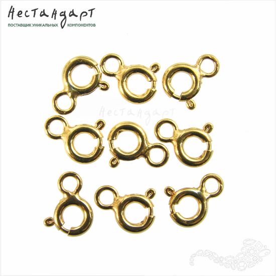 Замок-кольцо Шпрингельный Vermeil Sterling Silver 5 мм, изображение 2