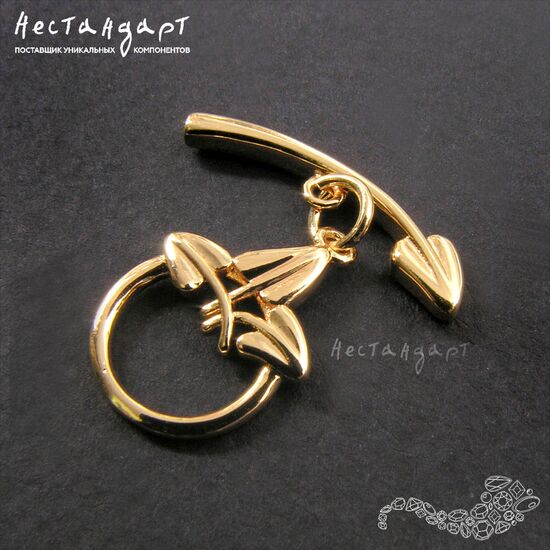 Замок-тогл Agrifoglio Gold Plated 16 мм