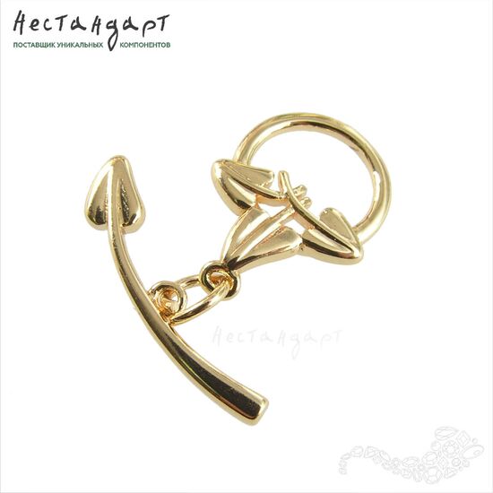 Замок-тогл Agrifoglio Gold Plated 16 мм, изображение 3