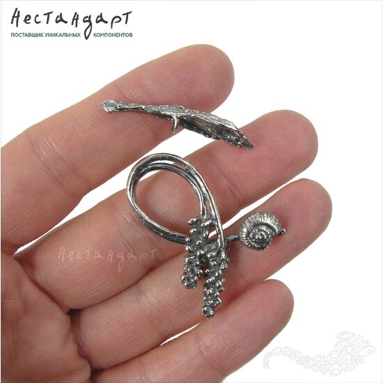 Замок-тогл Grass Silver Plated 35х25 мм, изображение 2