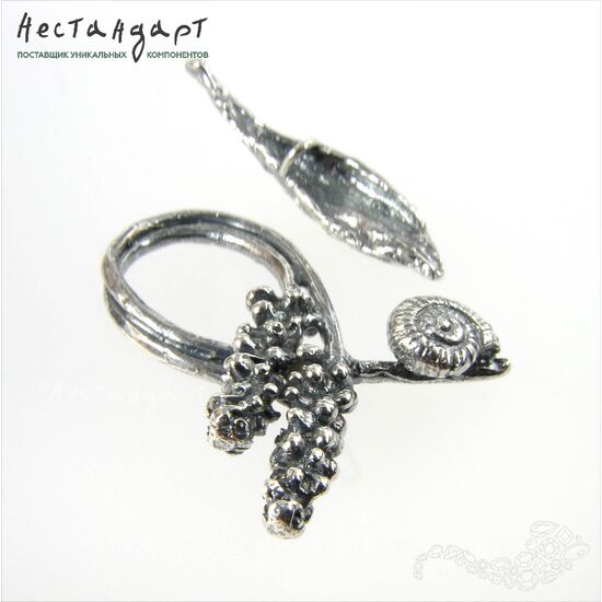 Замок-тогл Grass Silver Plated 35х25 мм, изображение 3