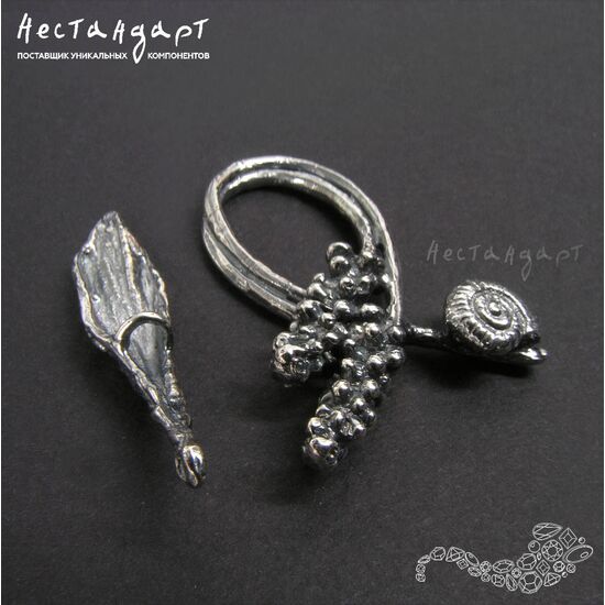 Замок-тогл Grass Silver Plated 35х25 мм, изображение 4