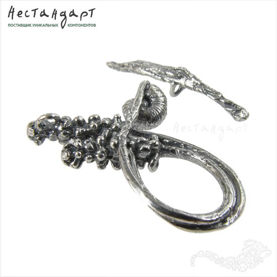 Замок-тогл Grass Silver Plated 35х25 мм, изображение 5
