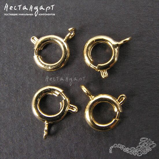 Замок-кольцо Шпрингельный Gold Plated 7 мм, изображение 3