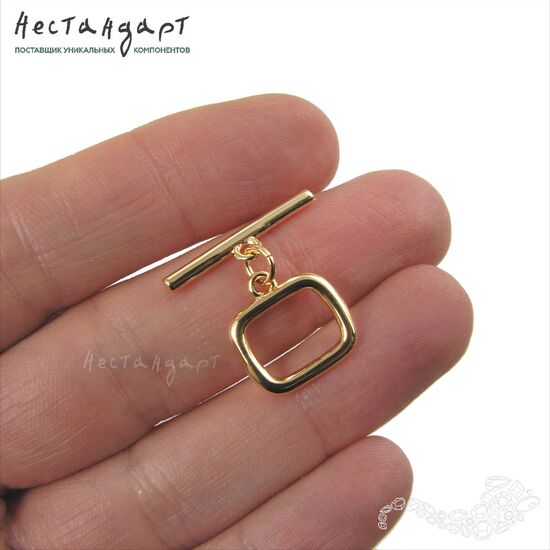 Замок-тогл Jar Gold Plated 14 мм, изображение 3