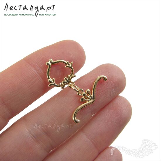 Замок-тогл Autumn Gold Plated 14 мм, изображение 2