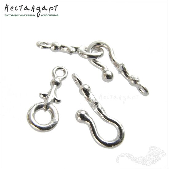 Замок-крючок Knightly Lily Rhodium Plated 32 мм