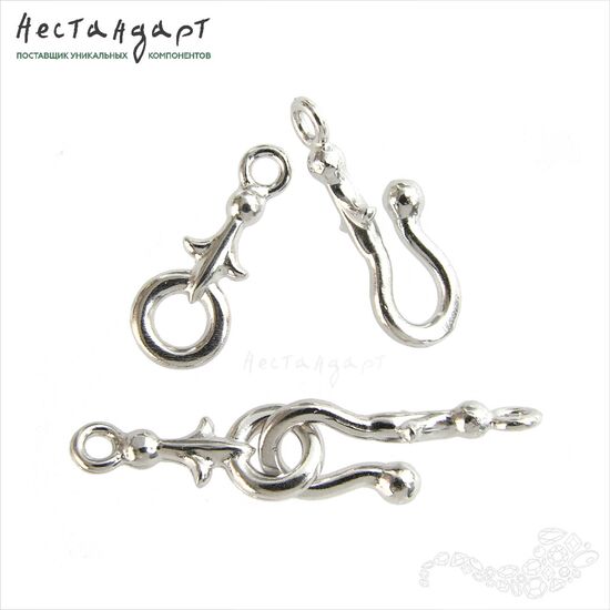 Замок-крючок Knightly Lily Rhodium Plated 32 мм, изображение 4