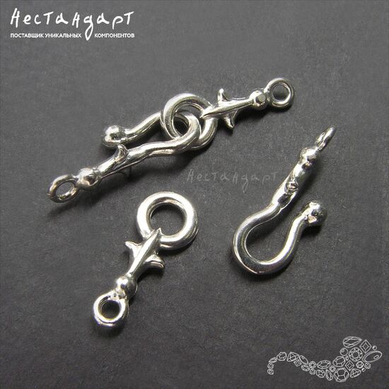 Замок-крючок Knightly Lily Rhodium Plated 32 мм, изображение 5