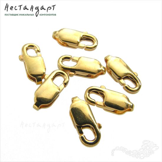 Замок-лобстер Vermeil Sterling Silver 10х4 мм