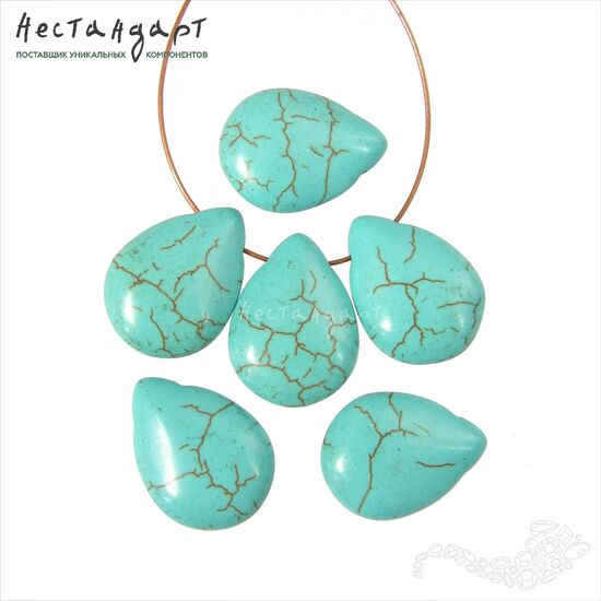 Имитация бирюзы Briolet Drop 19х13 мм