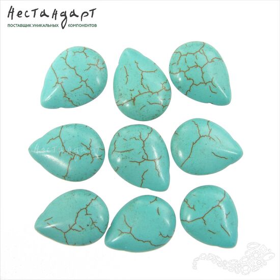 Имитация бирюзы Briolet Drop 19х13 мм, изображение 4