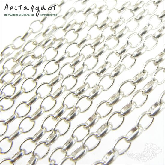 Цепочка якорная Chains Sterling Silver 4,5х3,3 мм (уп. 10 см.), изображение 3