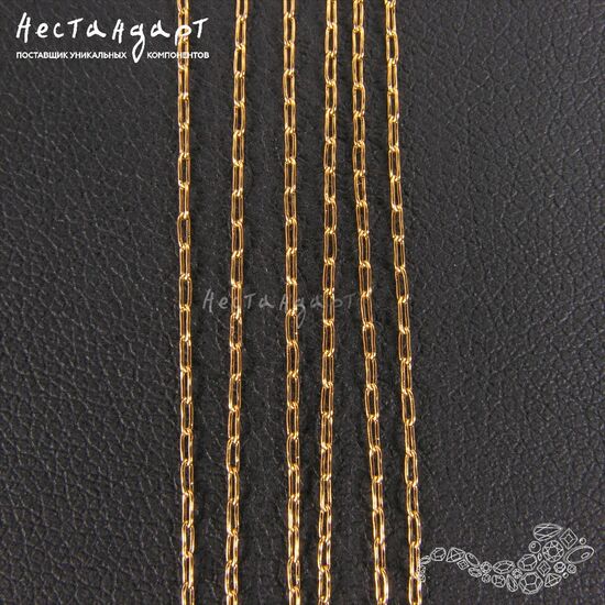 Цепочка фигурная стальная Wispy Gold Stainless Steel 0,8 мм, изображение 4