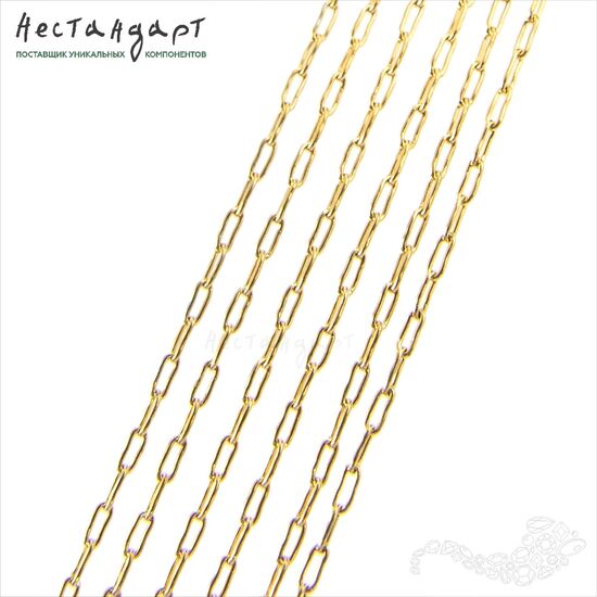 Цепочка фигурная стальная Wispy Gold Stainless Steel 0,8 мм, изображение 5