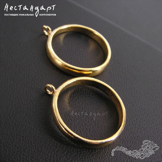 Основа для кольца с петлей Gold Plated (17)